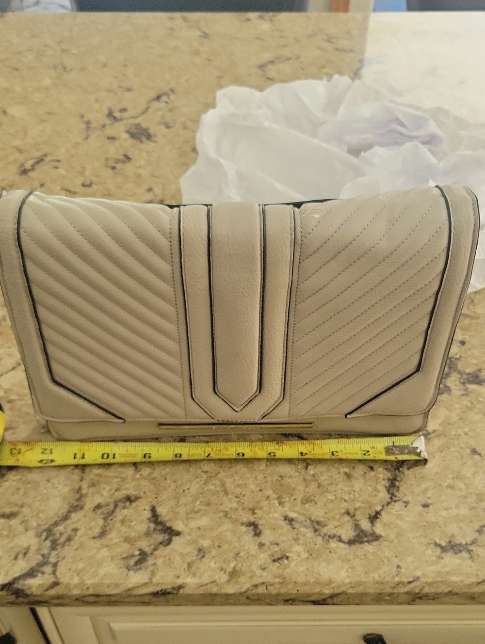 Quilted Cream Women's Crossbody Shoulder or cross body or Larger Chic clutch